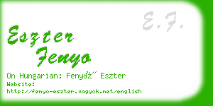 eszter fenyo business card